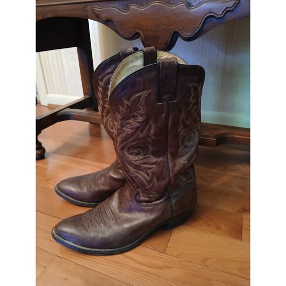 Justin BOOTS Mens Marbled Deerlite 1564 Brown Cowboy Western Boot Pullon Sz 12EE main image 7